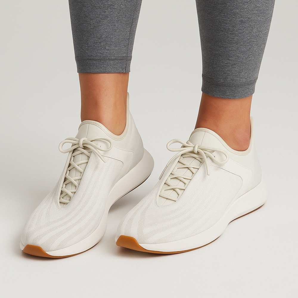 Saysh One Women's‎ Sneakers White Knit Running Shoes Size 11 Designed by Women